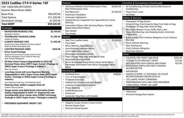 2023 Cadillac CT4 V-Series
