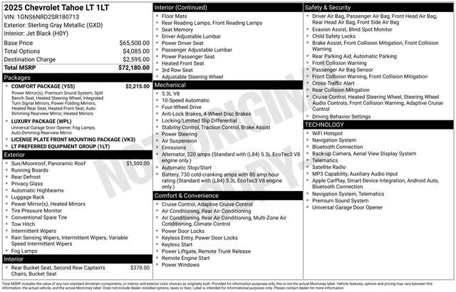 2025 Chevrolet Tahoe LT
