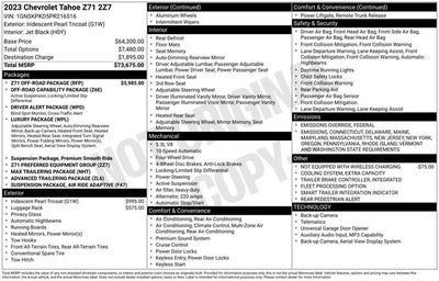 2023 Chevrolet Tahoe Z71