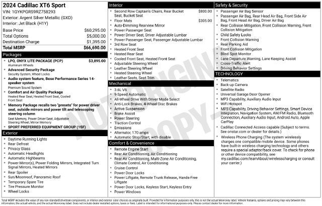 2024 Cadillac XT6 Sport
