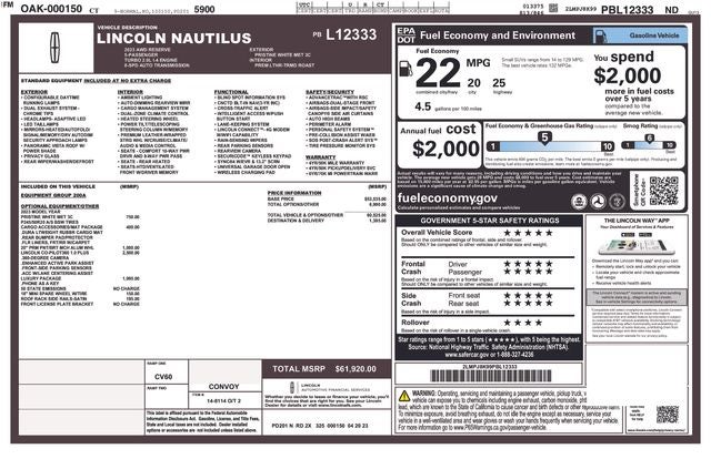 2023 Lincoln Nautilus Reserve