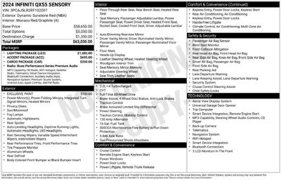 2024 INFINITI QX55 SENSORY