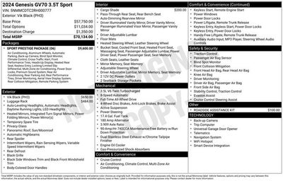 2024 Genesis GV70 3.5T Sport