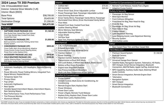 2024 Lexus TX 350 Premium