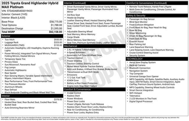 2025 Toyota Grand Highlander Hybrid Base