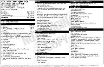 2024 Toyota Tundra Hybrid 1794 Edition 4WD Crew Cab