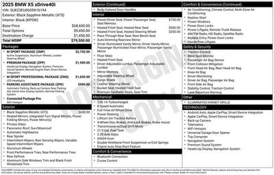2025 BMW X5 xDrive40i M Sport