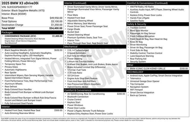 2025 BMW X3 30 xDrive