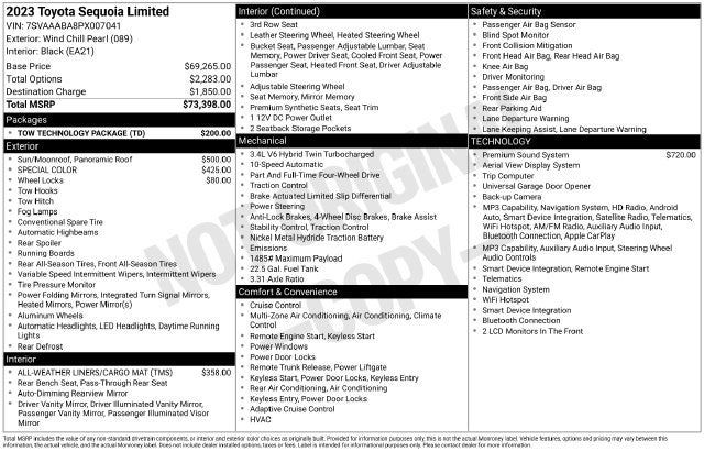 2023 Toyota Sequoia Limited