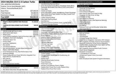 2024 Mazda Mazda CX-5 2.5 Carbon Turbo