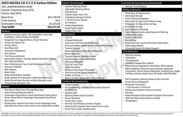 2023 Mazda Mazda CX-5 2.5 S Carbon Edition