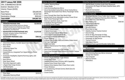 2017 Lexus NX NX Turbo