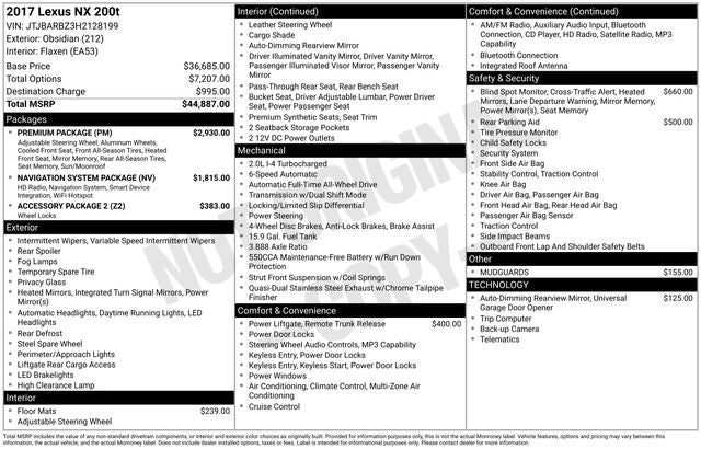 2017 Lexus NX NX Turbo