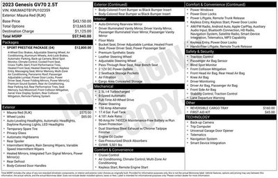 2023 Genesis GV70 2.5T Sport Prestige