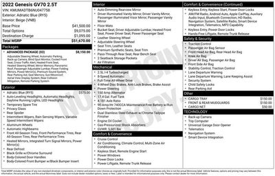 2022 Genesis GV70 2.5T Advanced