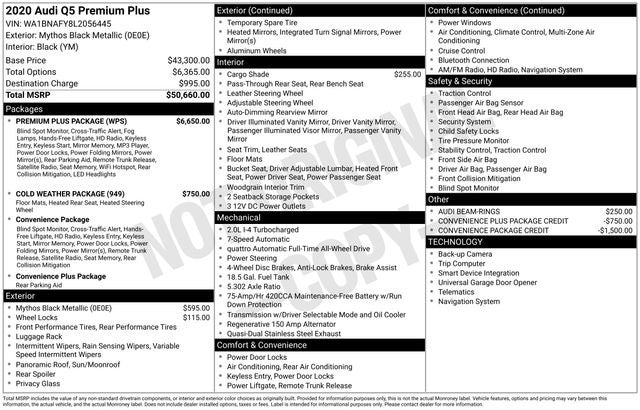 2020 Audi Q5 45 Premium Plus quattro