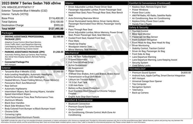 2023 BMW 7 Series 760i xDrive
