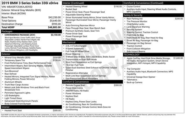 2019 BMW 3 Series 330i xDrive