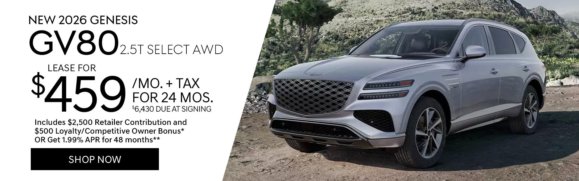 New 2026 Genesis GV80 2.5T Select AWD