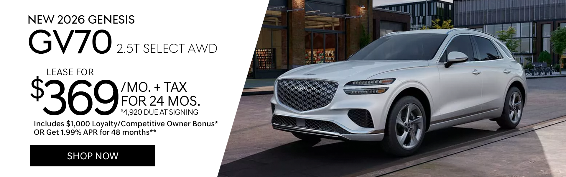 New 2026 Genesis GV70 2.5T Select AWD